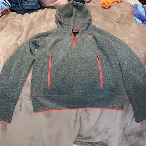 green polyester hoodie